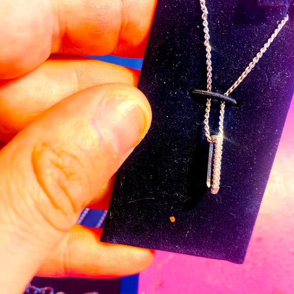 Swarovski pave paperclip necklace - Picture 3 of 13